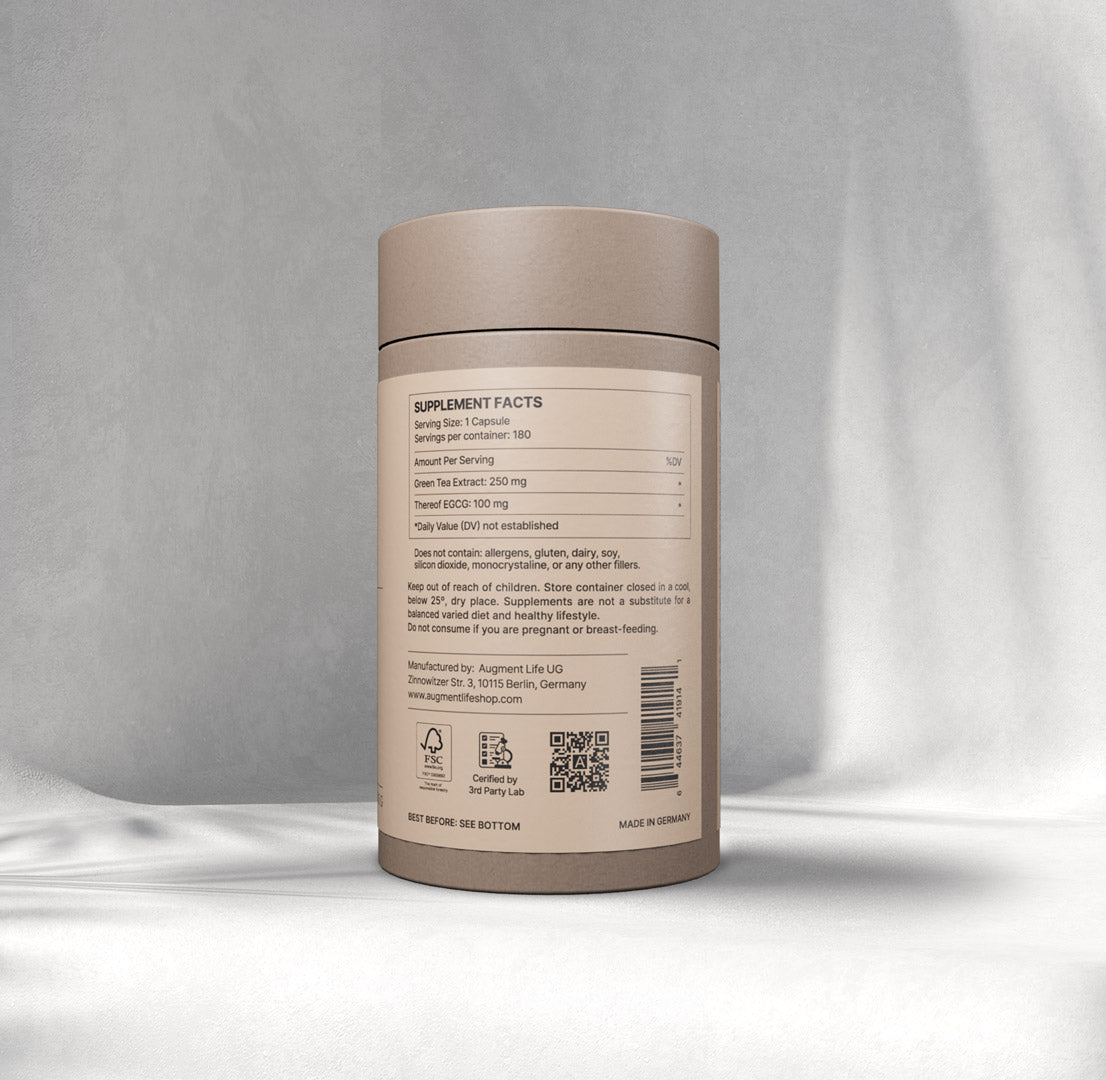 Green Tea Extract - 250 mg capsules - 40% EGCG - Camellia Sinensis L.
