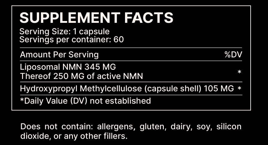 Liposomal NMN Capsule Information