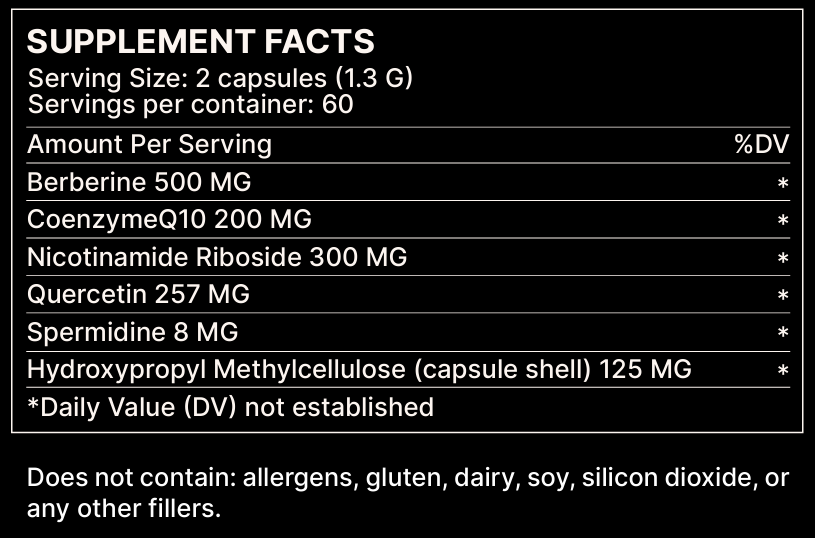Longevity Formula Capsule Information