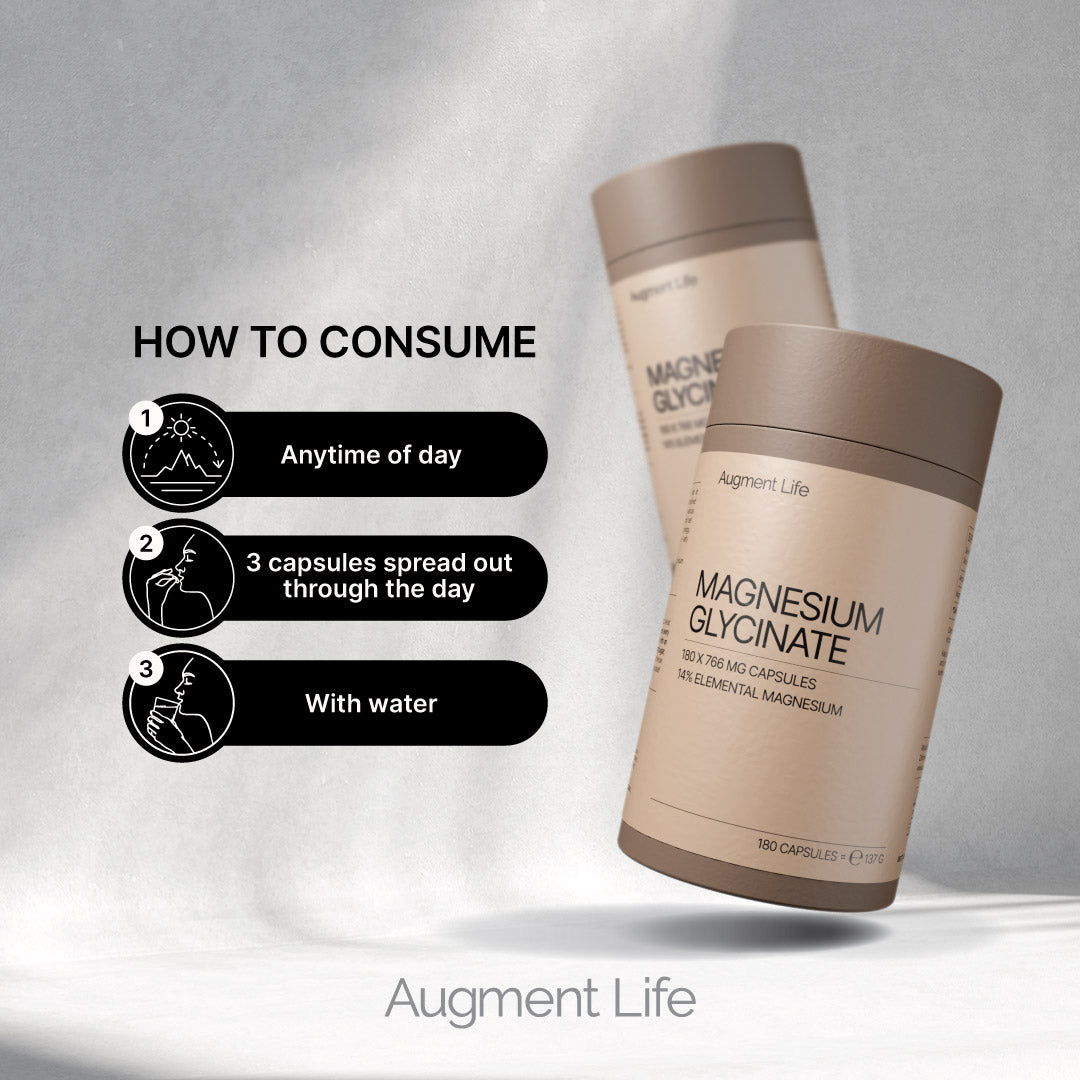 Magnesium Glycinate - 800 mg capsules - 20% elemental magnesium