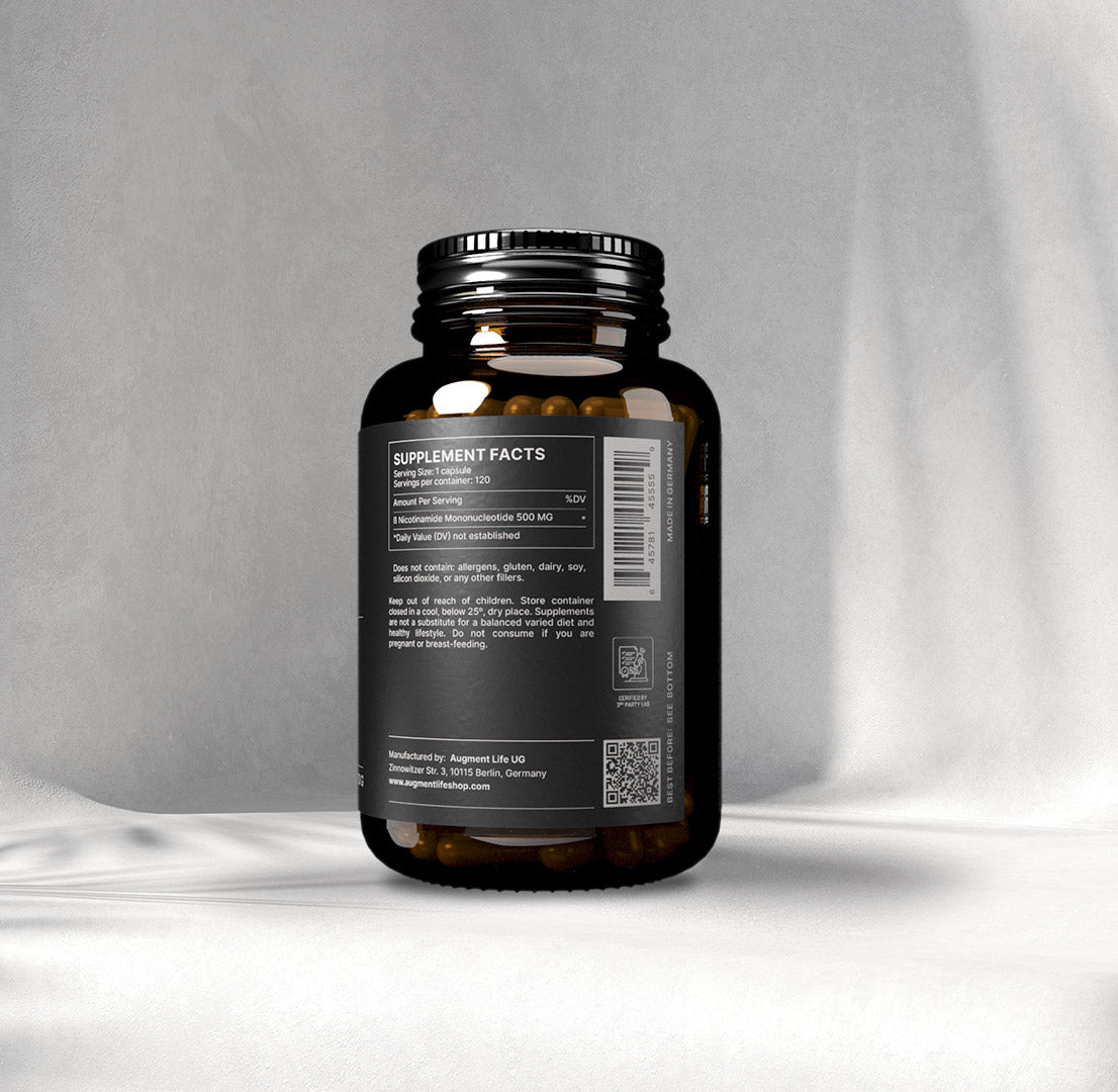 Nicotinamide Mononucleotide - 500 mg capsules - 99% Pure - NMN