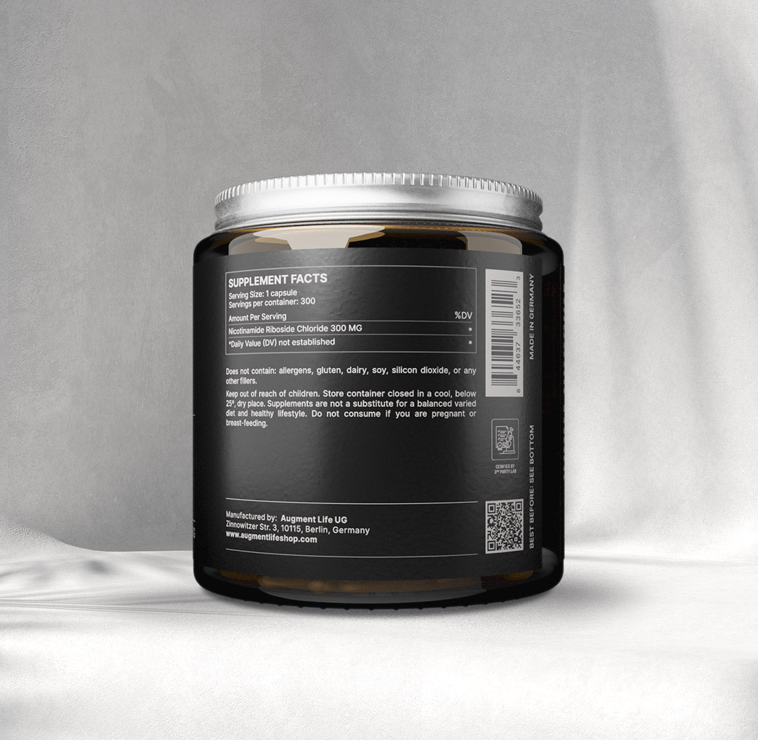 NR - Nicotinamide Riboside Chloride - 300 mg capsules - 99% Pure