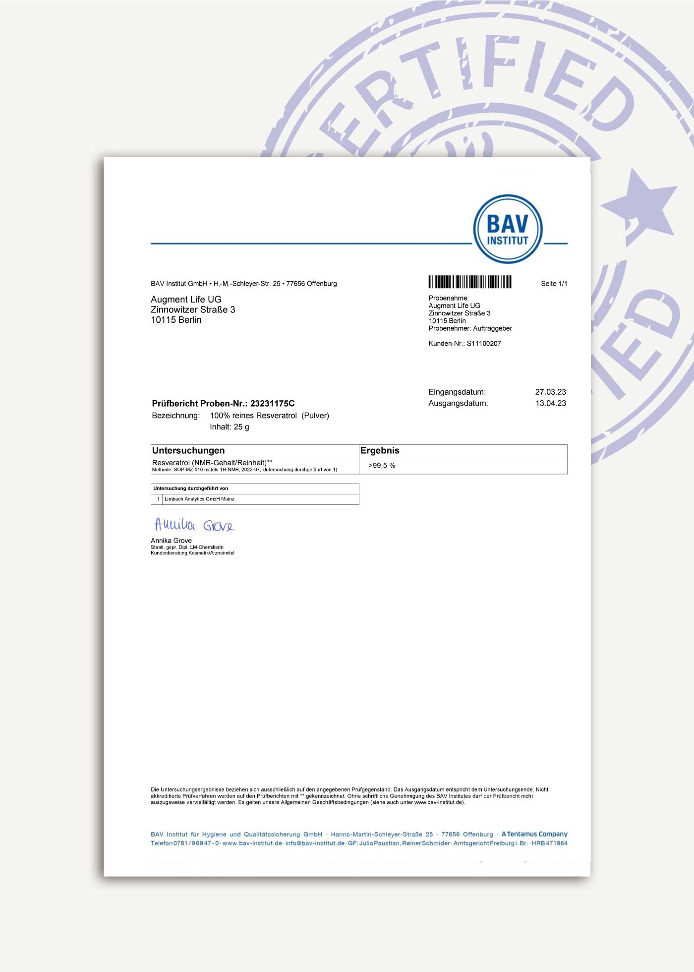 Trans-Resveratrol - Powder - >99.5% Pure