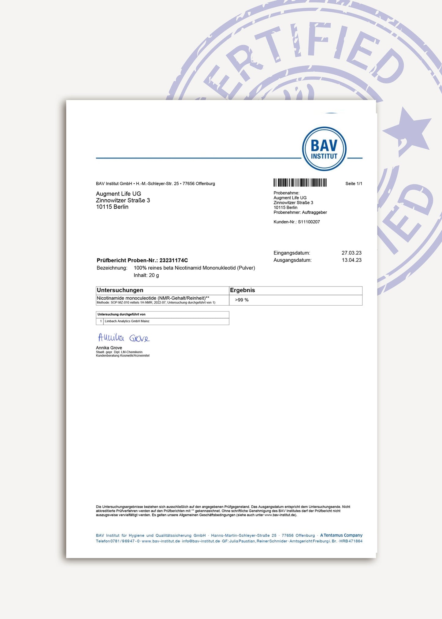 Nicotinamide Mononucleotide - Powder - 99% Pure - NMN