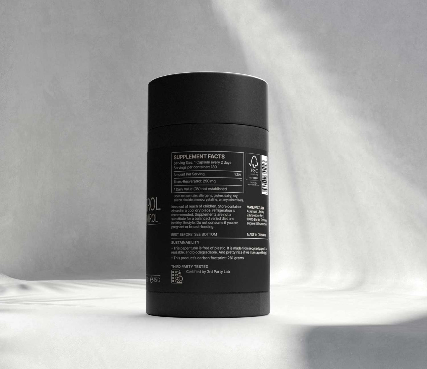 Trans-Resveratrol - Capsules - >99.5% Pure with Piperin