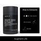 Container labelled "Grape Seed Extract, Pro Anthony ingredients (OPC), 300 capsules." Instructions: "Take one capsule daily with water at any time."